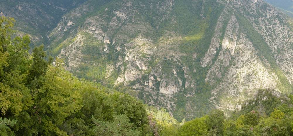 #1 Le sentier de descente : Vu depuis la piste de montée, la seconde partie (plus humaine) de la descente qui va venir. Le sentier de descente : Vu depuis la piste de montée, la seconde partie (plus humaine) de la descente qui va venir.