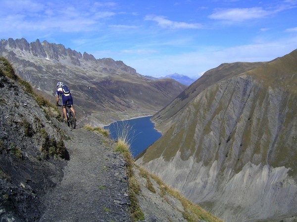 Nicolas plonge : Lac de Gd Maison et Aiguiles de l'Agentière