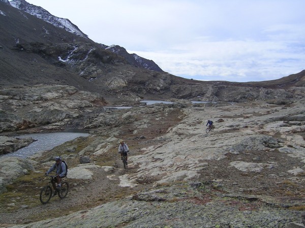 Sous le col du Lac Blanc : C'est parti pour la descente