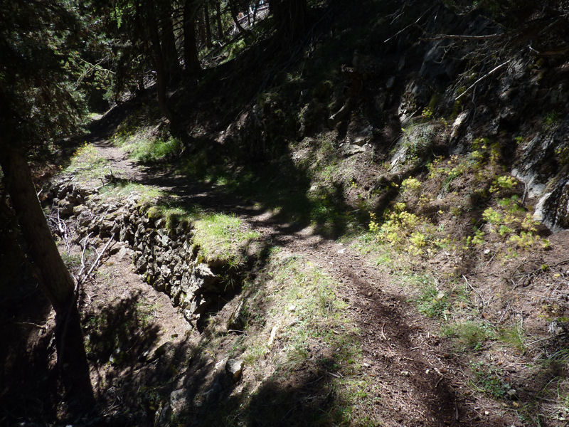 Cabane de Belmont : Beau sentier parfoisd bâti