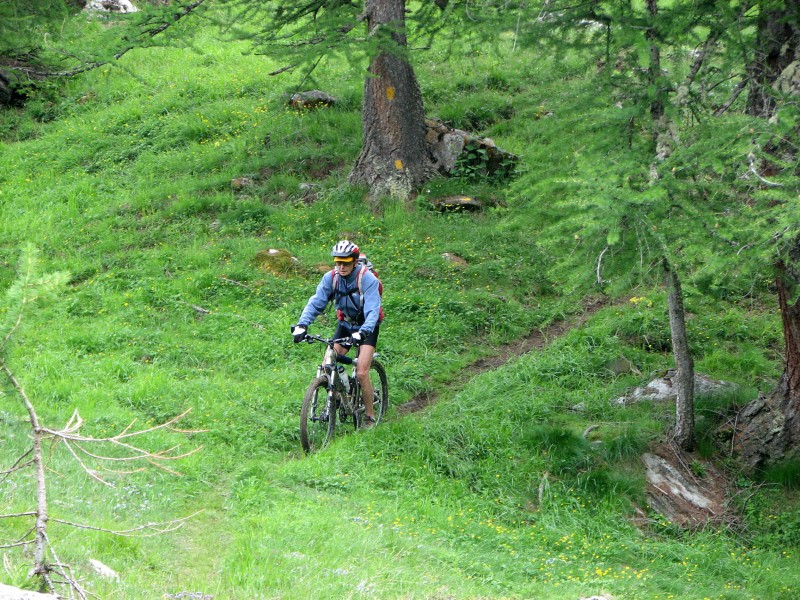 Colle Ciarbonet : Fin de la descente du colle Ciarbonet.