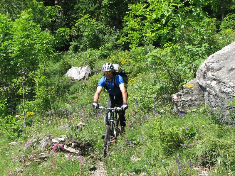 #54 Punta Colour : Un sentier parallèle permet d Punta Colour : Un sentier parallèle permet d'éviter en partie la piste