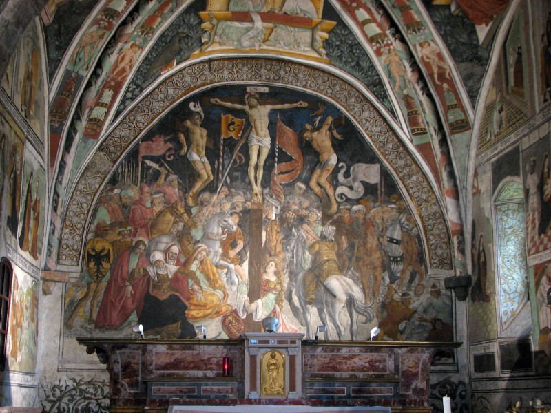#64 Elva : Le choeur de l Elva : Le choeur de l'église d'Elva, fresques du XVème siècle de Hans Clemer, le maître d'Elva