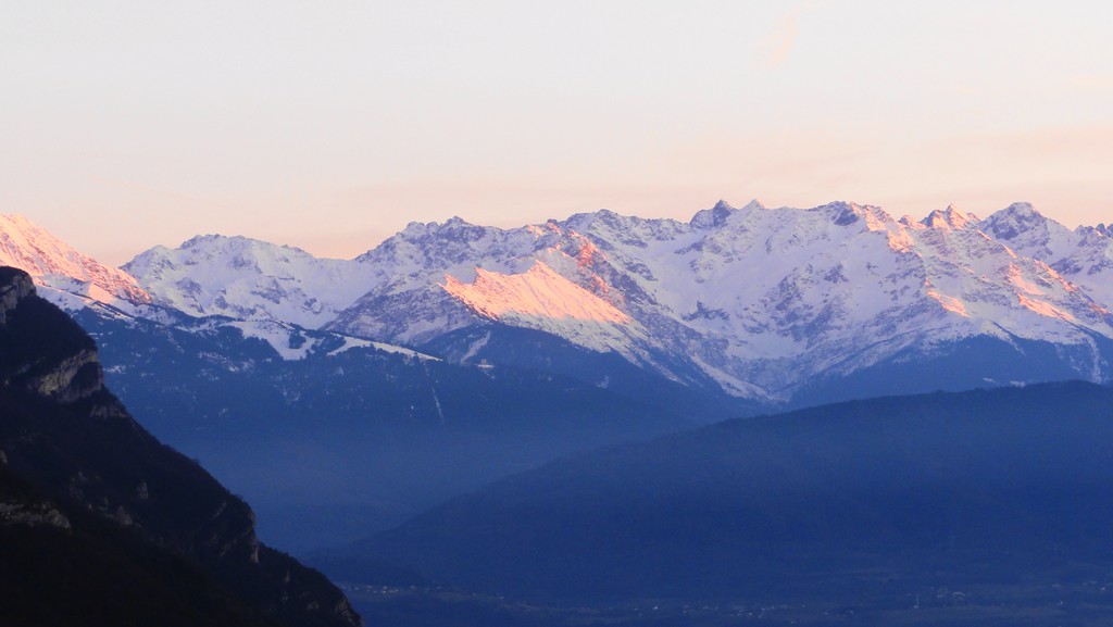 belledonne : couché de soleil