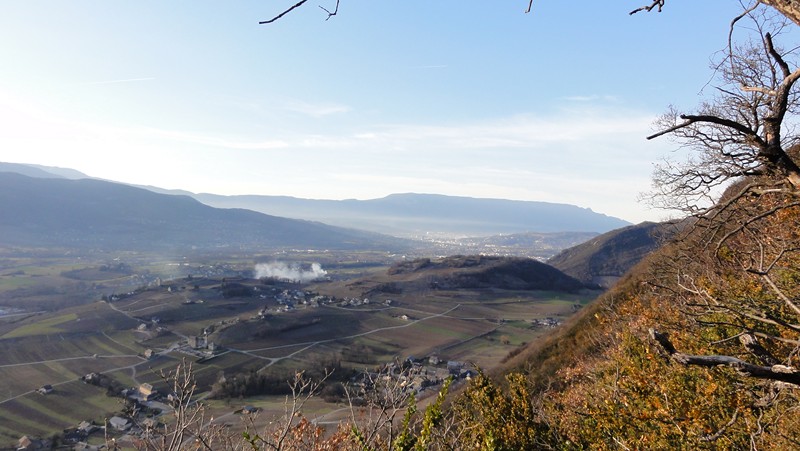 vallée : vue sur hameaux de Chignin et cluse de Chambéry