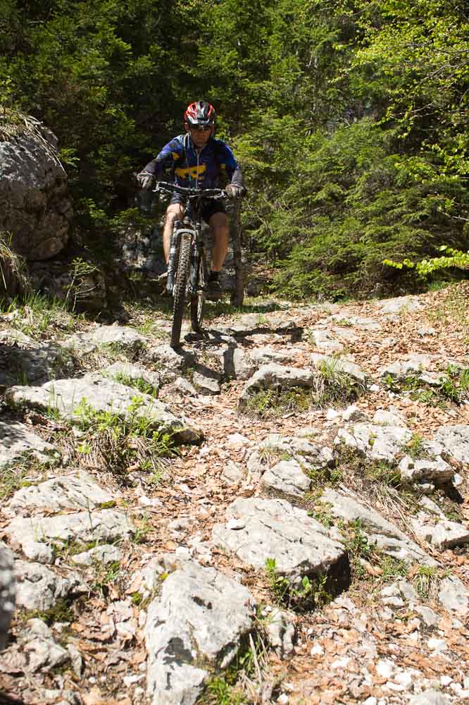 Ben dans la descente : sur le Col de Leschaux