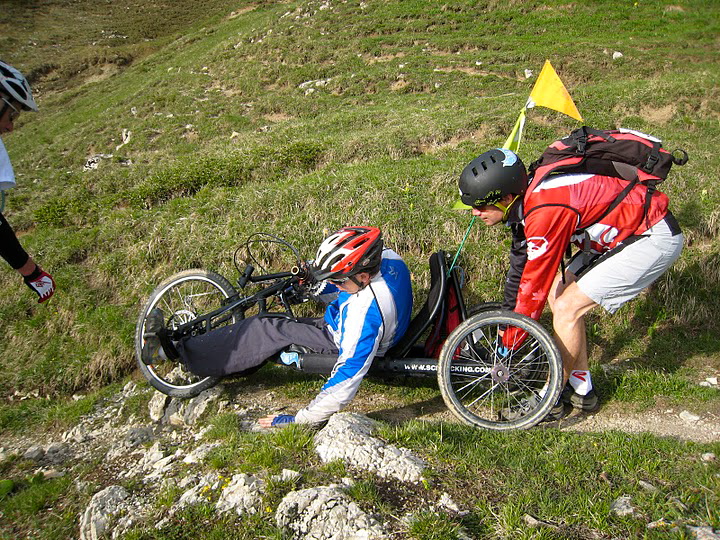 obstacle : première descente et premier passage technique