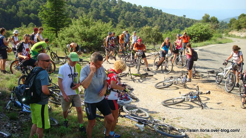 Montée de la première boucle : Petite pause dans la montée