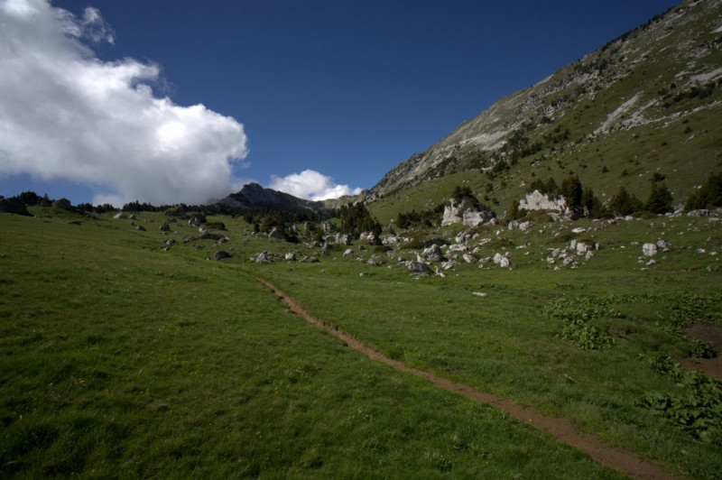 #5 Vallon de Marcieu : Le GR en direction du Col de Bellefond Vallon de Marcieu : Le GR en direction du Col de Bellefond