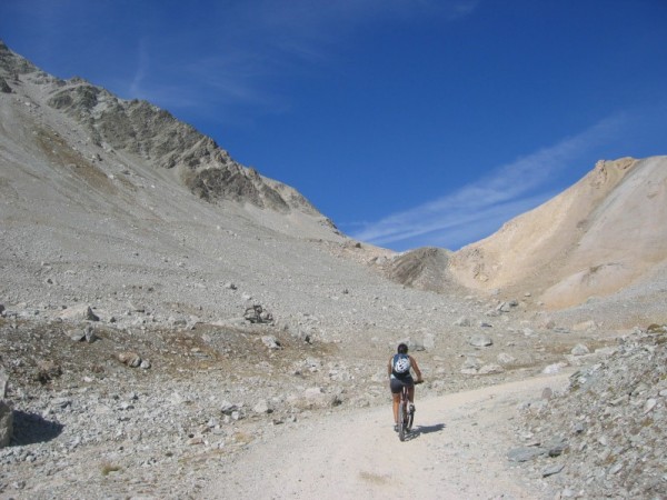 Piste du col Sommeiller : Sur la longue piste roulante du col Sommeiller