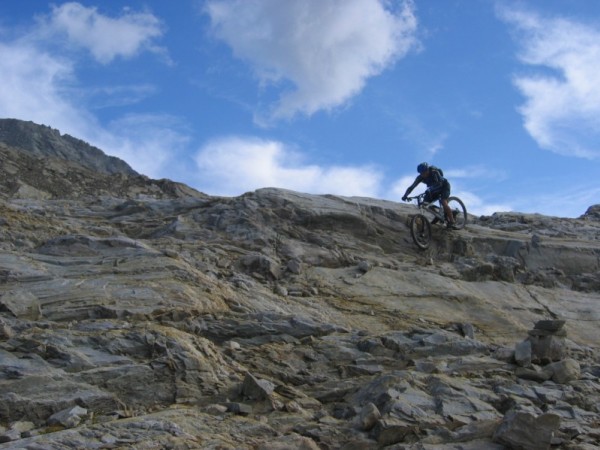 Col Sommeiller : Début de descente très technique