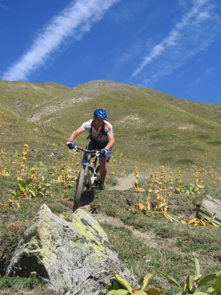 Descente col d'Etache : Descente du col d'Etache versant italien