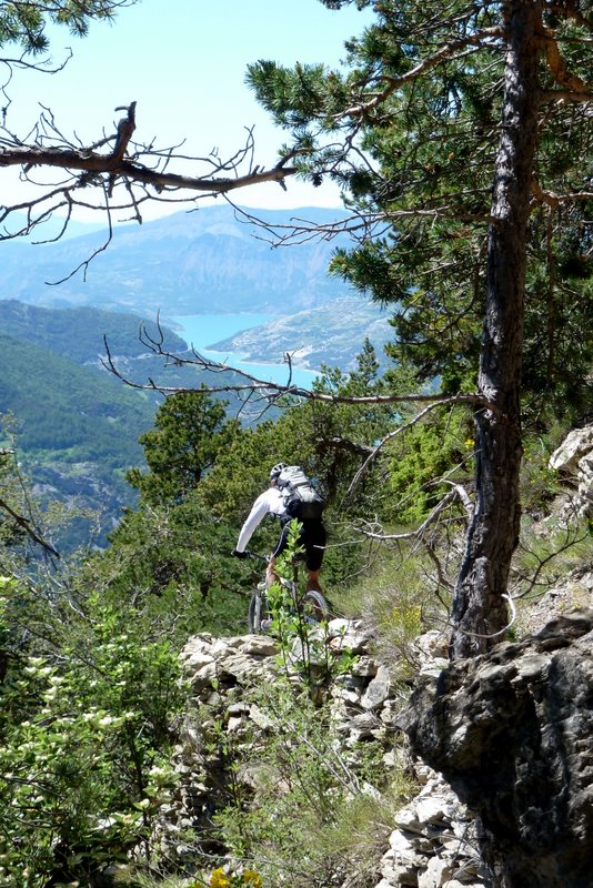 J3: sentier entretenu : Des murets tiennent le chemin qui reste très sauvage