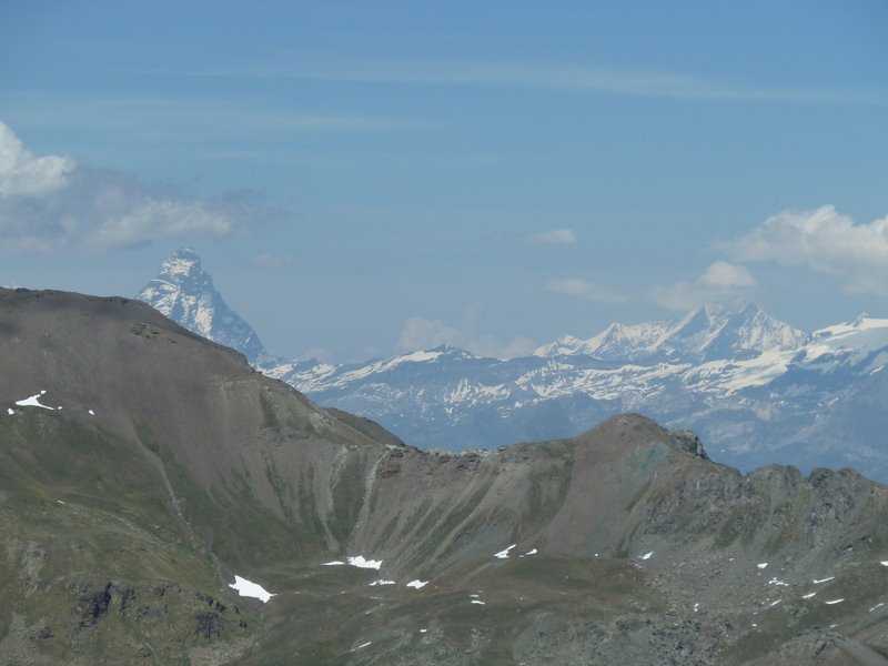 Monte Creya : Cervin et Mischabel depuis le sommet