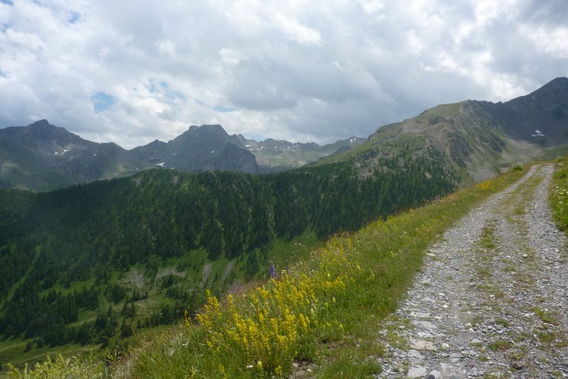 Panorama de la descente : au cours de la remontée