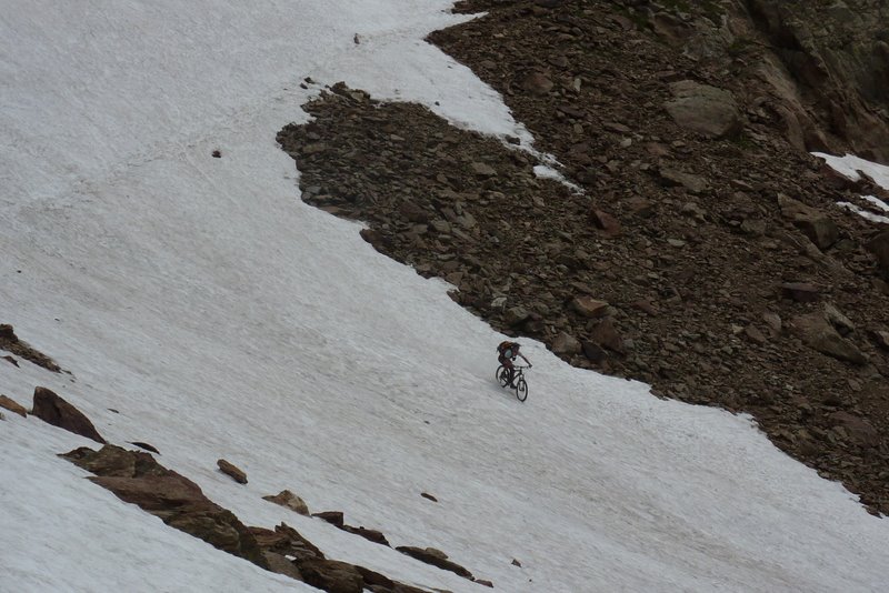 Véloski : Pedro s'envoie le névé côté T3.3