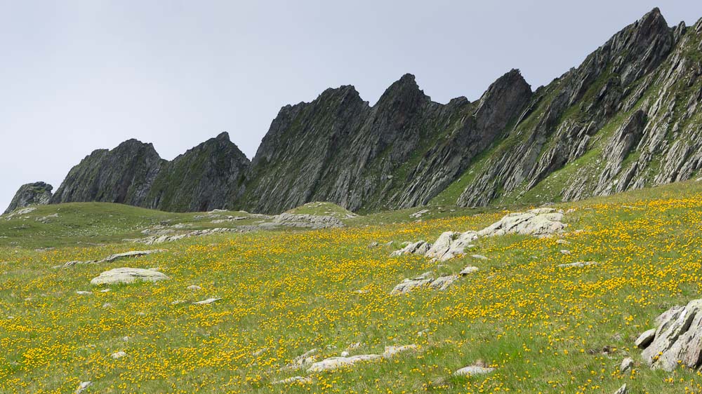 Arête au dessus du Col : des Evettes