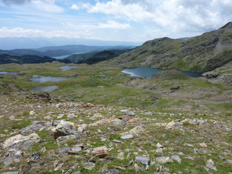 Etangs Bleus et Bouillouses : Vue sur une partie de la descente des Etangs Bleus