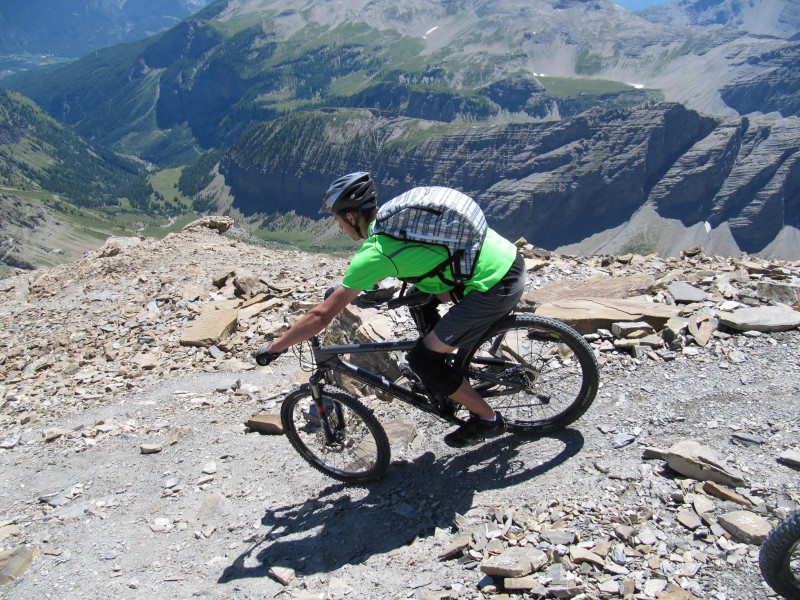 Départ de la descentee : Julien