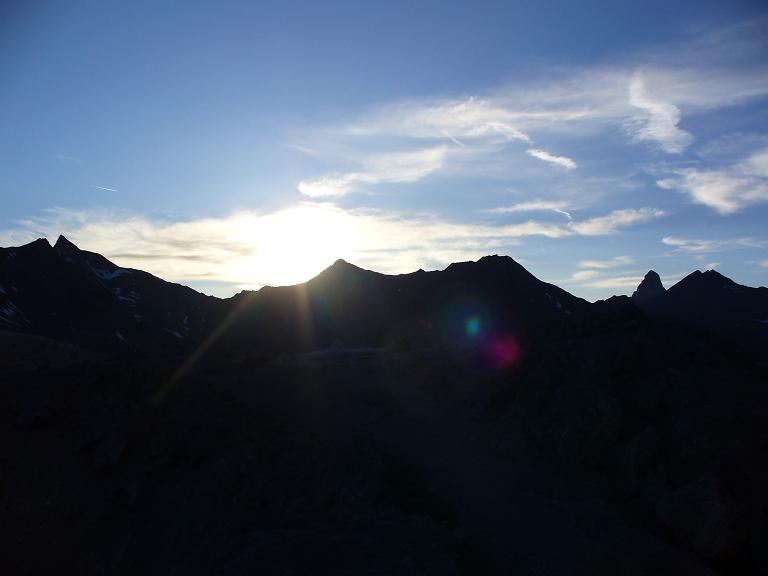 Col du Galibier : ... au soleil couchant