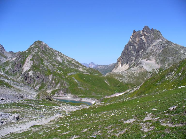 Col des Cerces : Vue sur le Col de la Plagnette