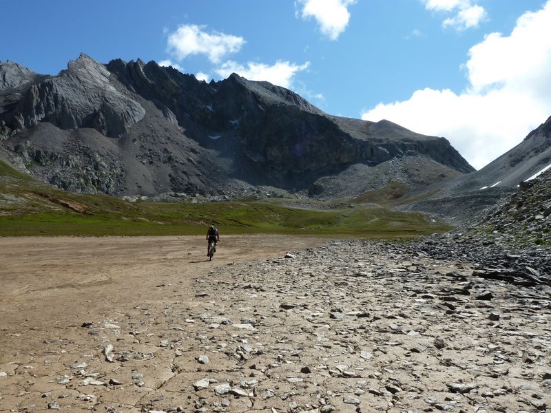 Lac de Roure : Lac supérieur de Roure asséché