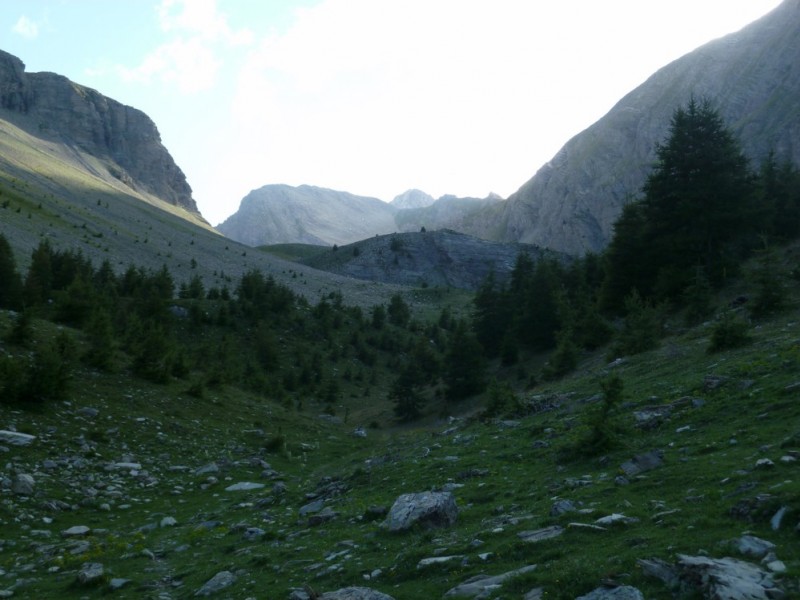 Vallon de Muretier : le Col du Pouzenc c'est au bout à droite