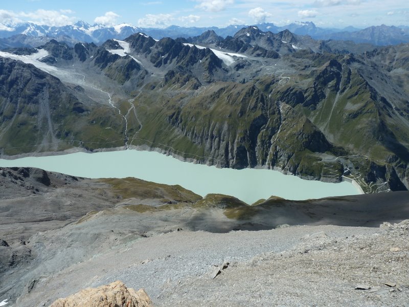 Lac des Dix : Lac des Dix et barrage de la Grande Dixence depuis le sommet