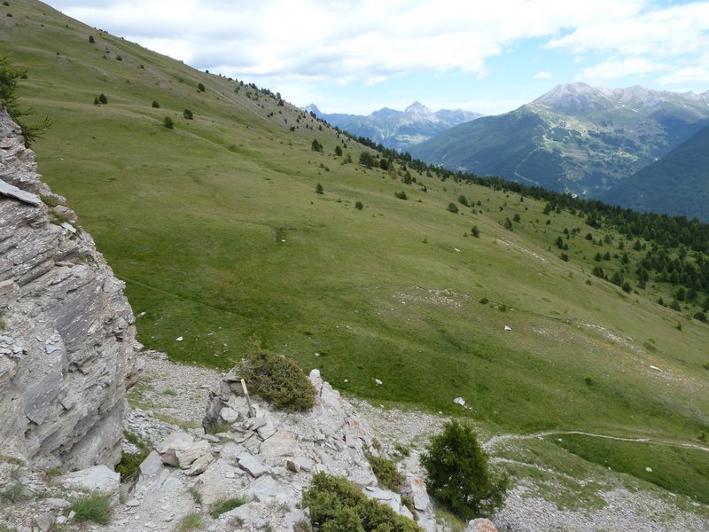 Col de la Crèche : Le départ du col pas commode du tout sur quelques mètres