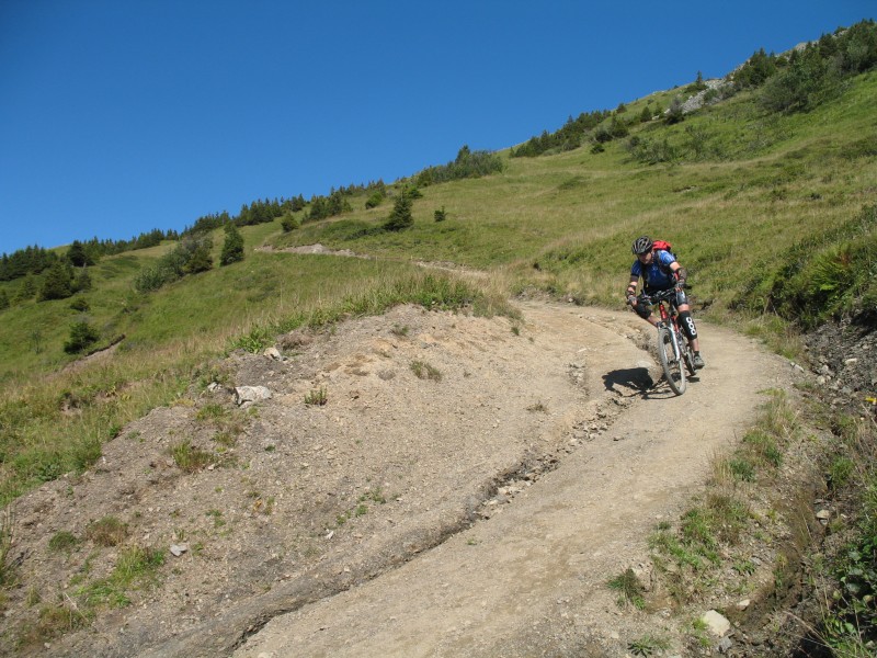 Col de Cou : descente du col de Cou sur le GR5