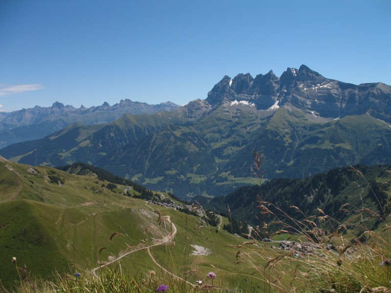 Col de Cou : Dents du Midi depuis la pointe des Mossettes