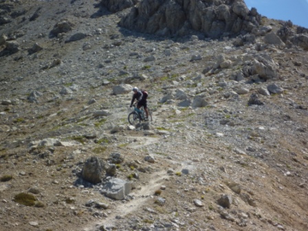 Pic d'Escreins : Première partie de la descente