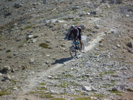 Pic d'Escreins : Première partie de la descente