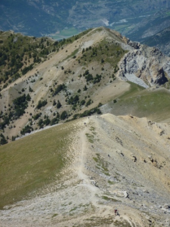 Crête de Cugulet : Philippe est au bas du portage