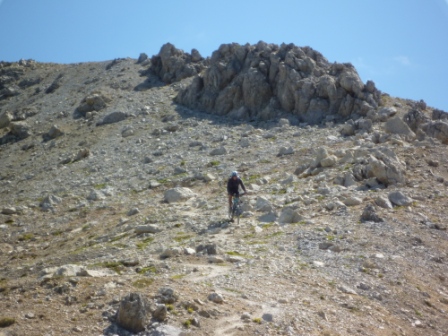 Pic d'Escreins : Première partie de la descente