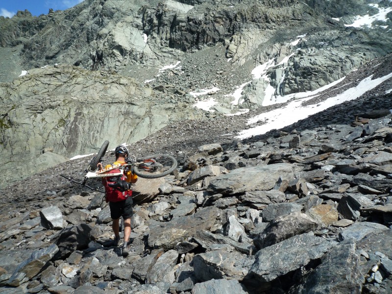 Portage sous Valante : Dernière ligne droite sous le col