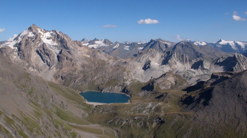 Lac de la Sassière : sous la Tsanteleina