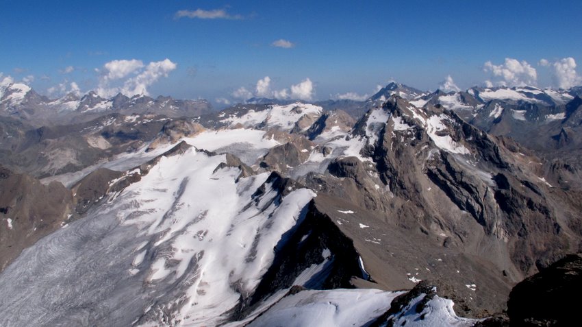 Tsanteleina : et le glacier sous le col de la Grande Sassière