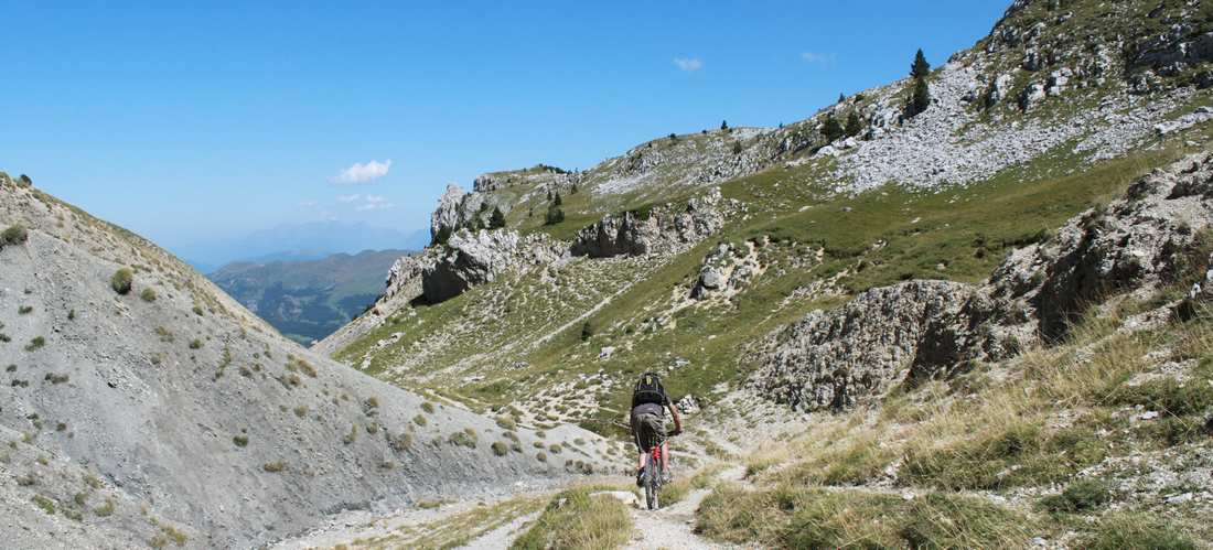 #11 Début de la descente : depuis le Pas des Bachassons Début de la descente : depuis le Pas des Bachassons