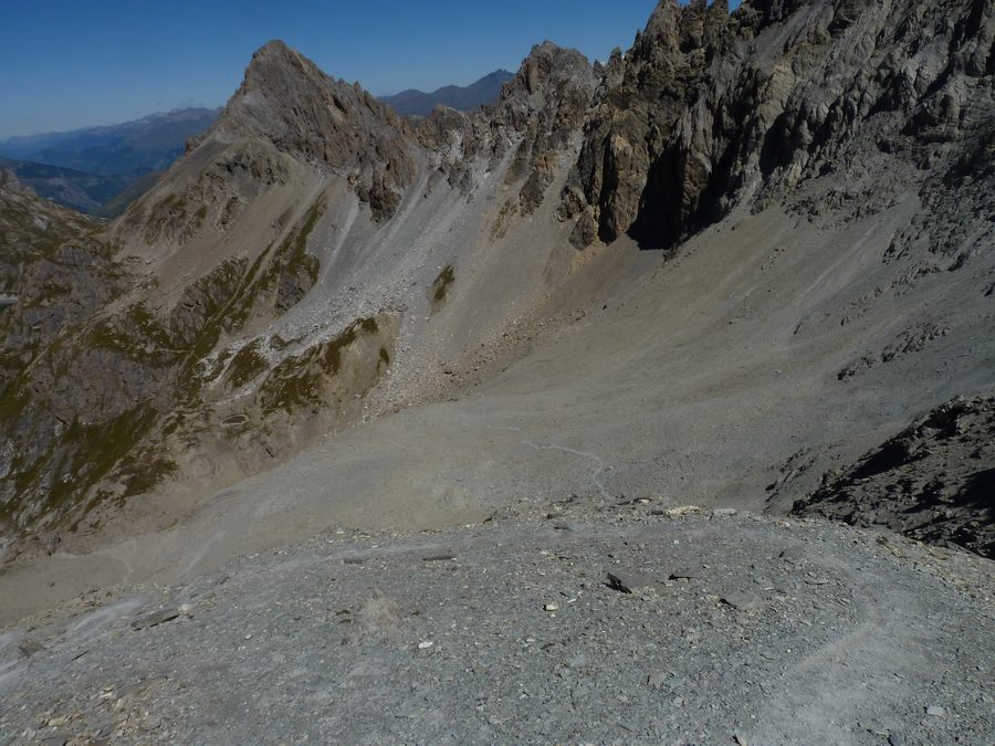 Pointe des Cerces : Avant la rampe