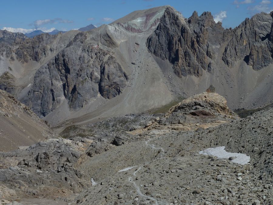 Cerces : Face W des Cerces, sentier du col Termier