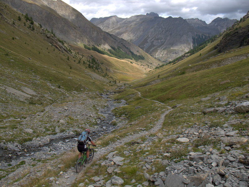 Col de Pouriac : c'est comme ça jusqu'à la route de Larche, terminus de notre raid