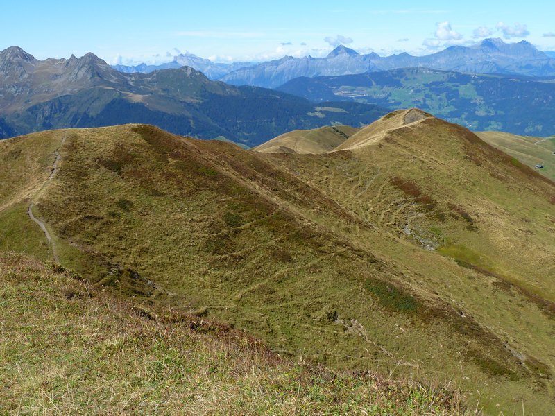 Mont Coin : Les crêtes et au fond Bornes, Aravis