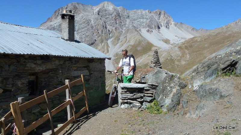 Cabane de Rubren : Christophe au poussage