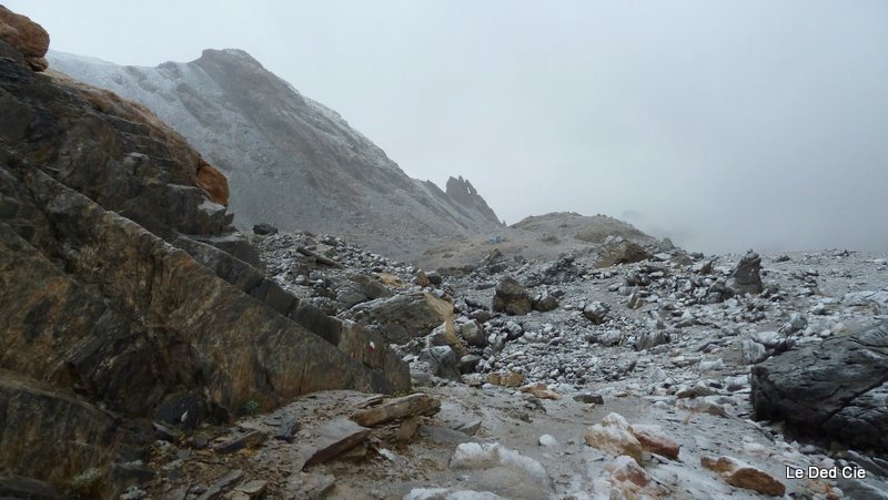 Bivouac Barenghi : Un peu hors du commun de promener son vélo ici avec un temps pareil