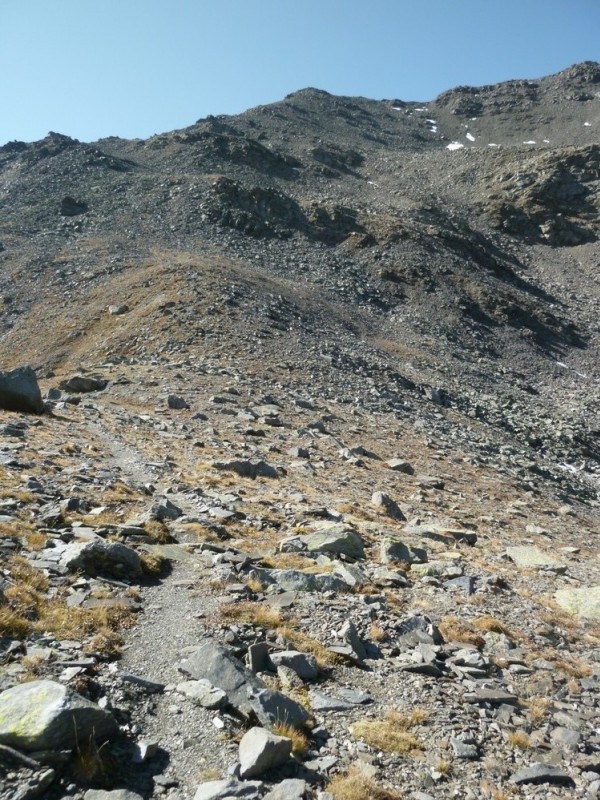 #14 Crête des Gardioles : antécime du Pic du Lac Blanc, ça monte tout sur une bonne sente Crête des Gardioles : antécime du Pic du Lac Blanc, ça monte tout sur une bonne sente
