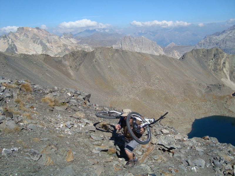 Tour Pic du Lac Blanc : fin du "défritage" montée pour L-Ric.