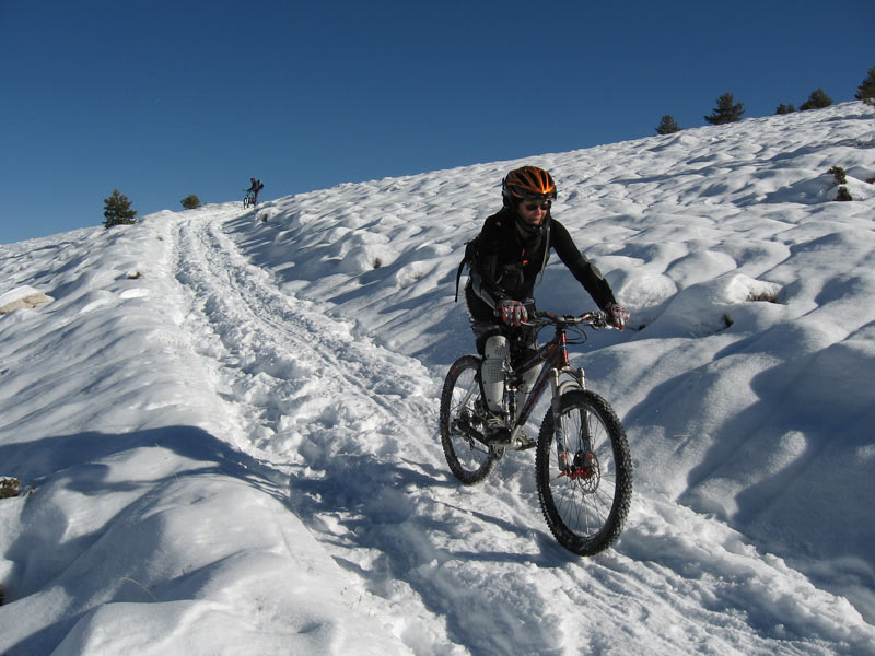 snowbike : Susie dans une partie piegeuse.