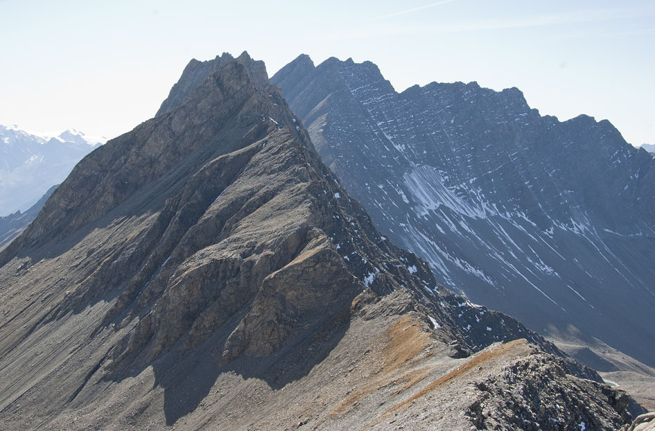 Aiguille d'Artanavaz : L'arête allant de l'aiguille de Malatra au mont de la Grande Rochère