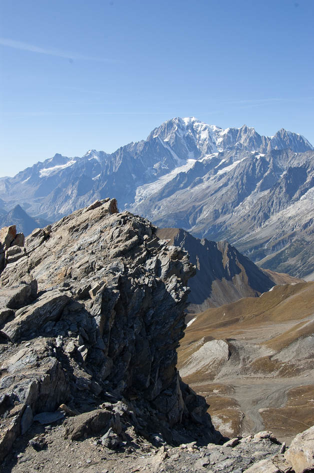 Aiguille d'Artanavaz : Du sommet, vue sur le Mont Blanc